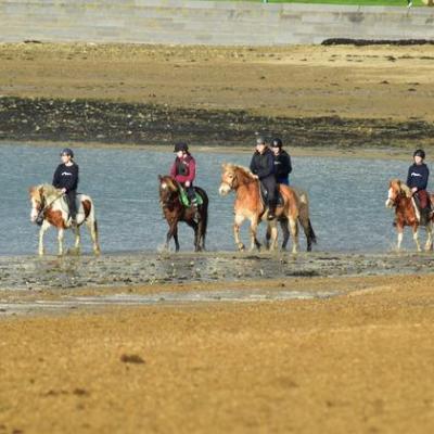 Bas sablons groupe dans l eau